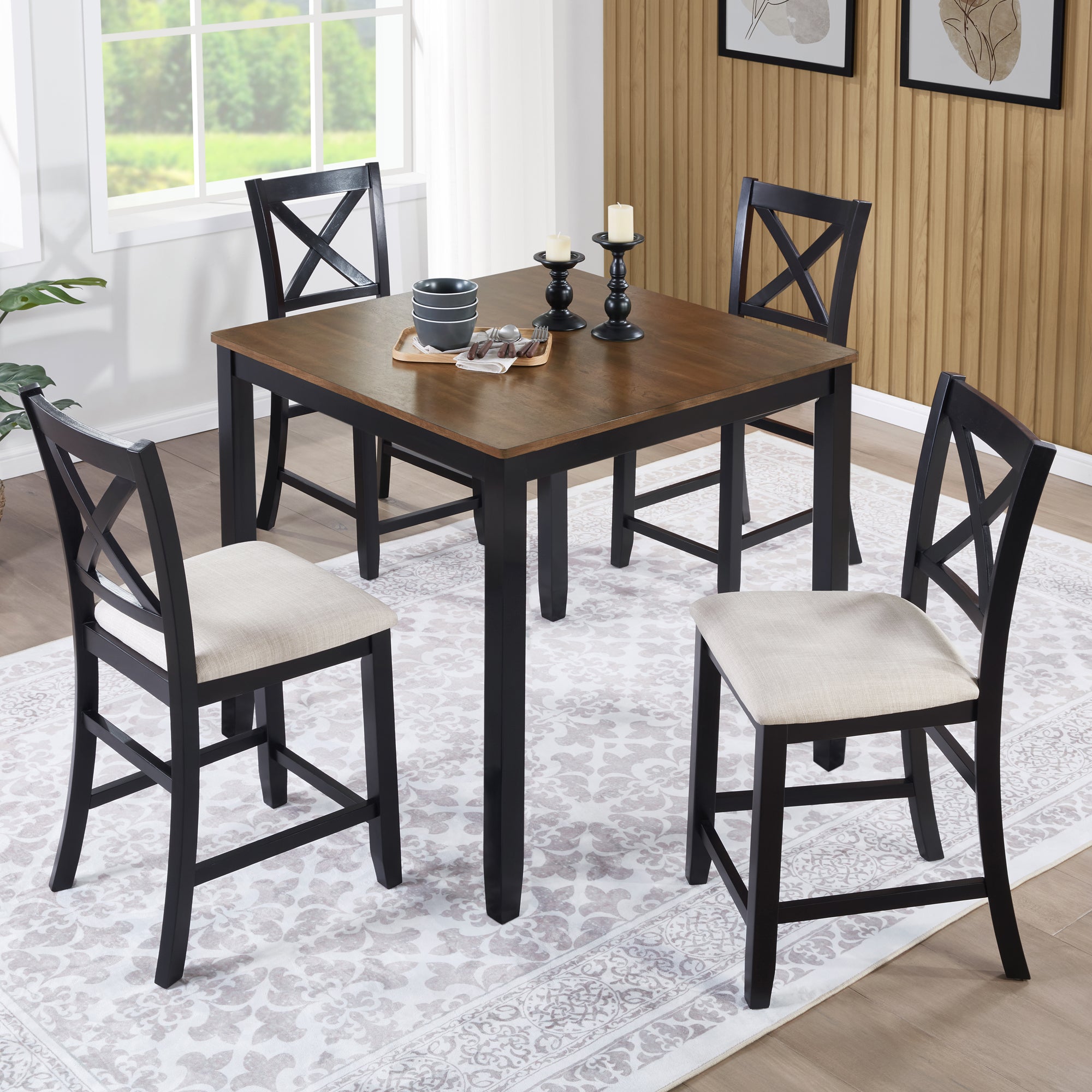 Baldur 5-Piece Oak Dining Set