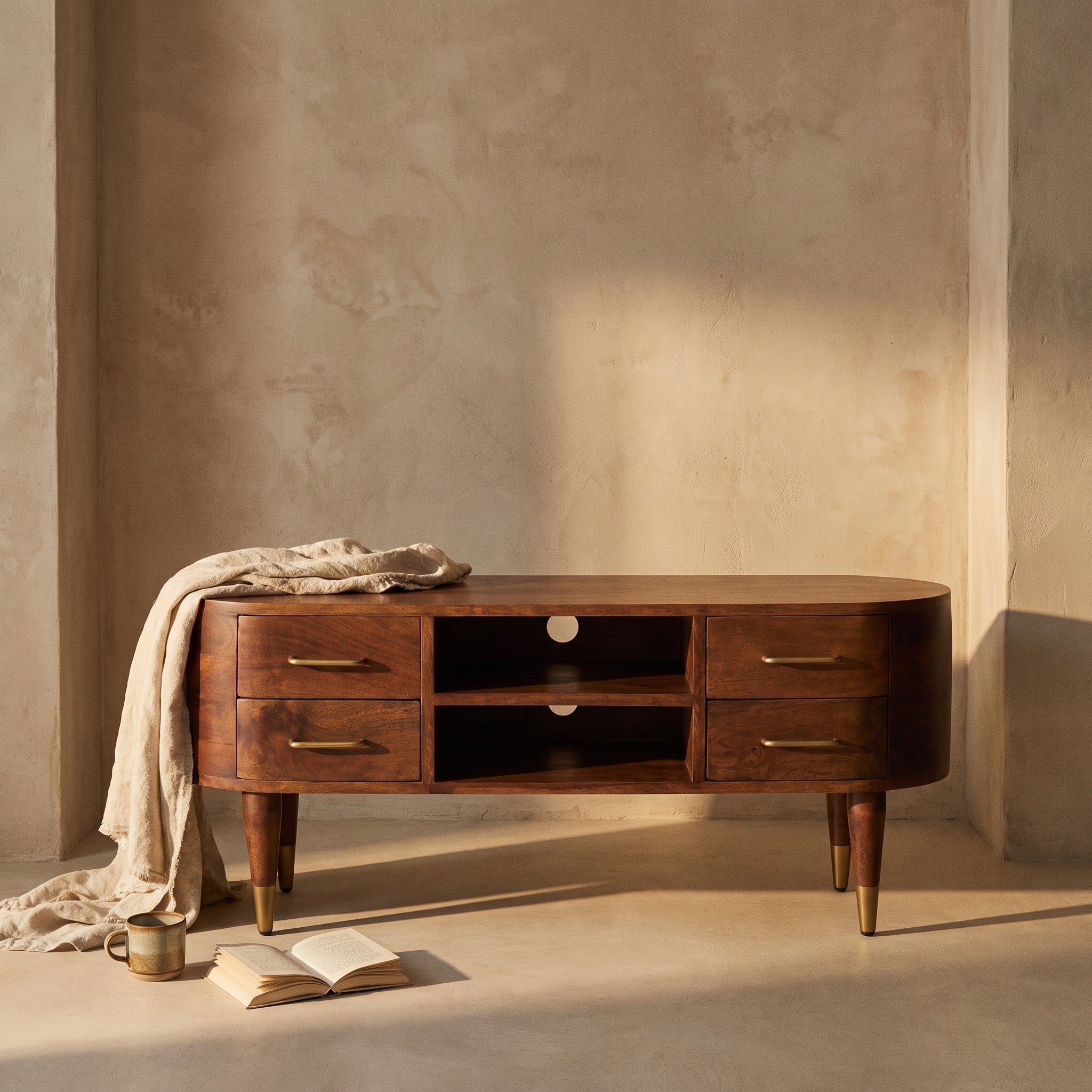 Loke Curved TV Stand