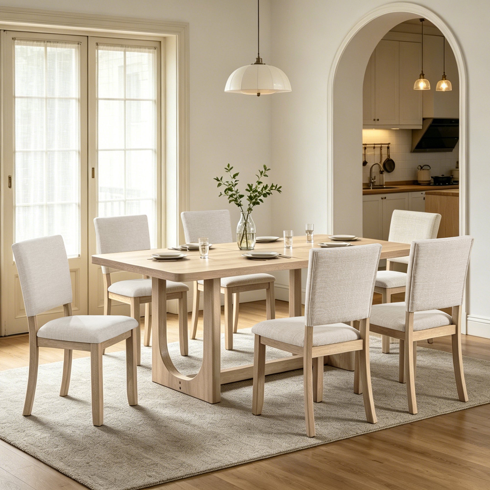 Astrid 6-Piece Oak Dining Set