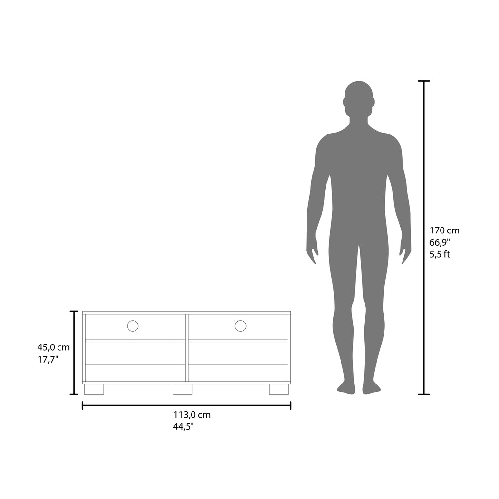 Dita Oak TV Stand