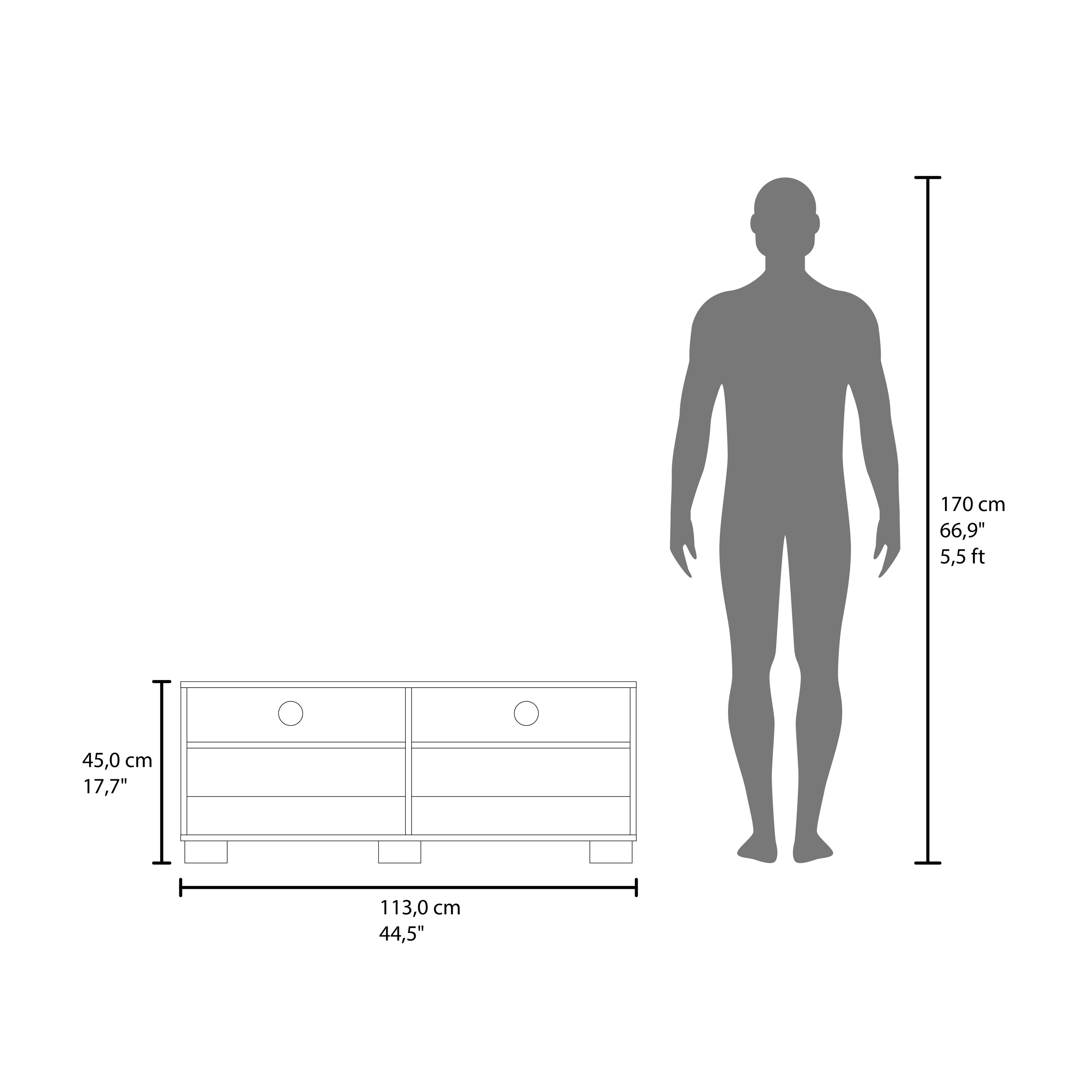 Dita Oak TV Stand