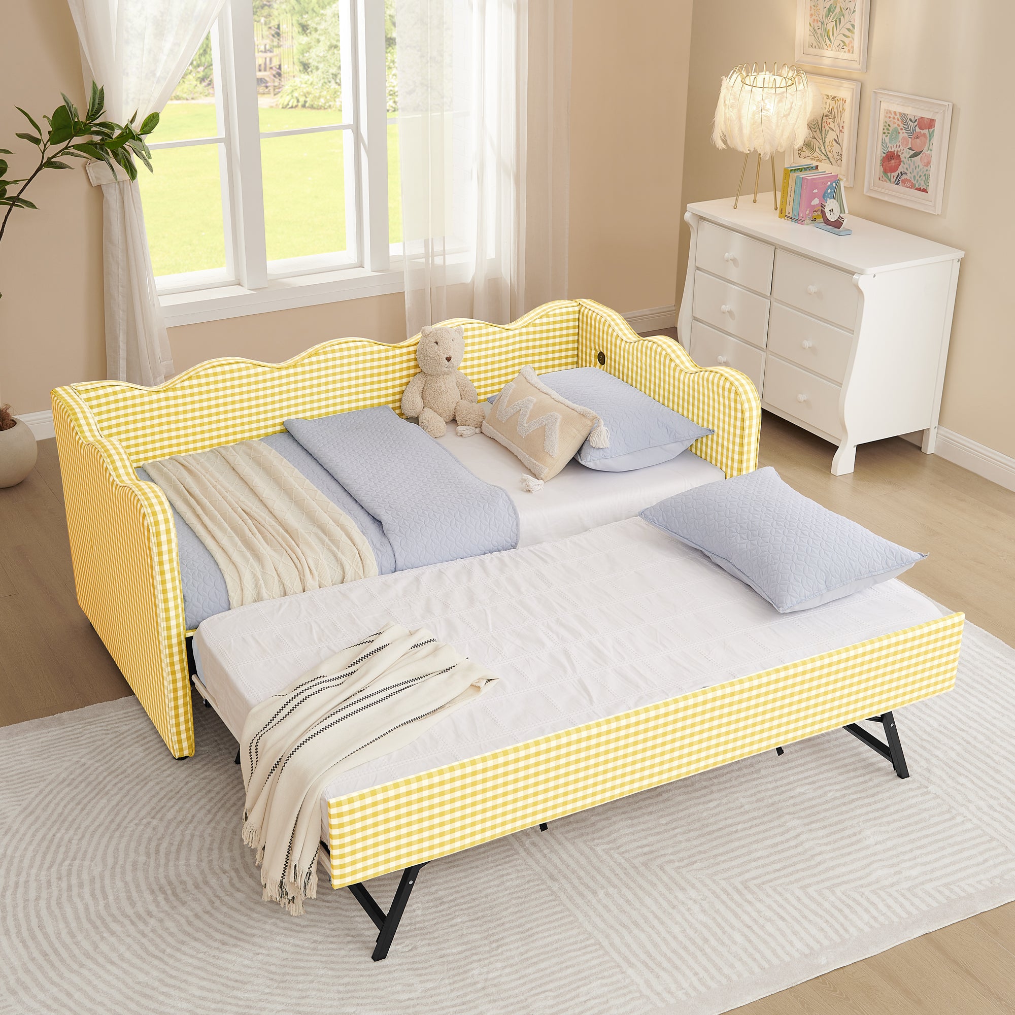 Hege Linen Twin Bed Frame
