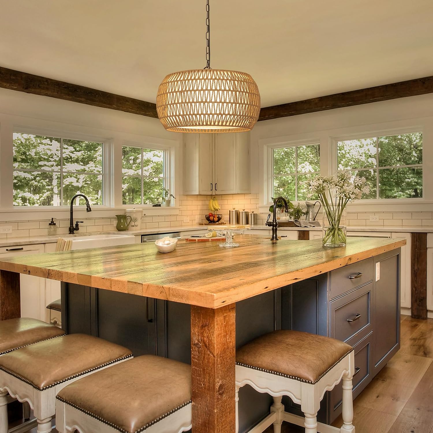 Asny Rattan Chandelier