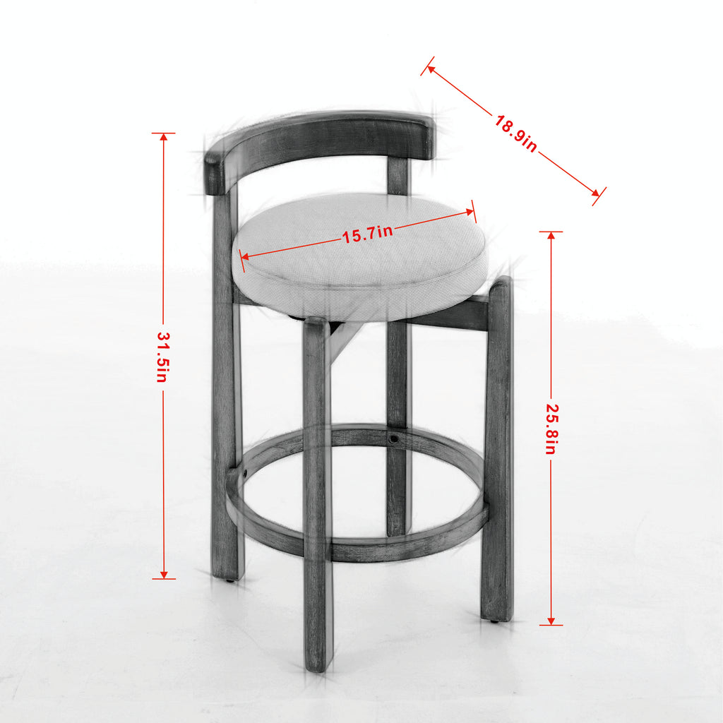 Dita Swivel Linen Dining Chair