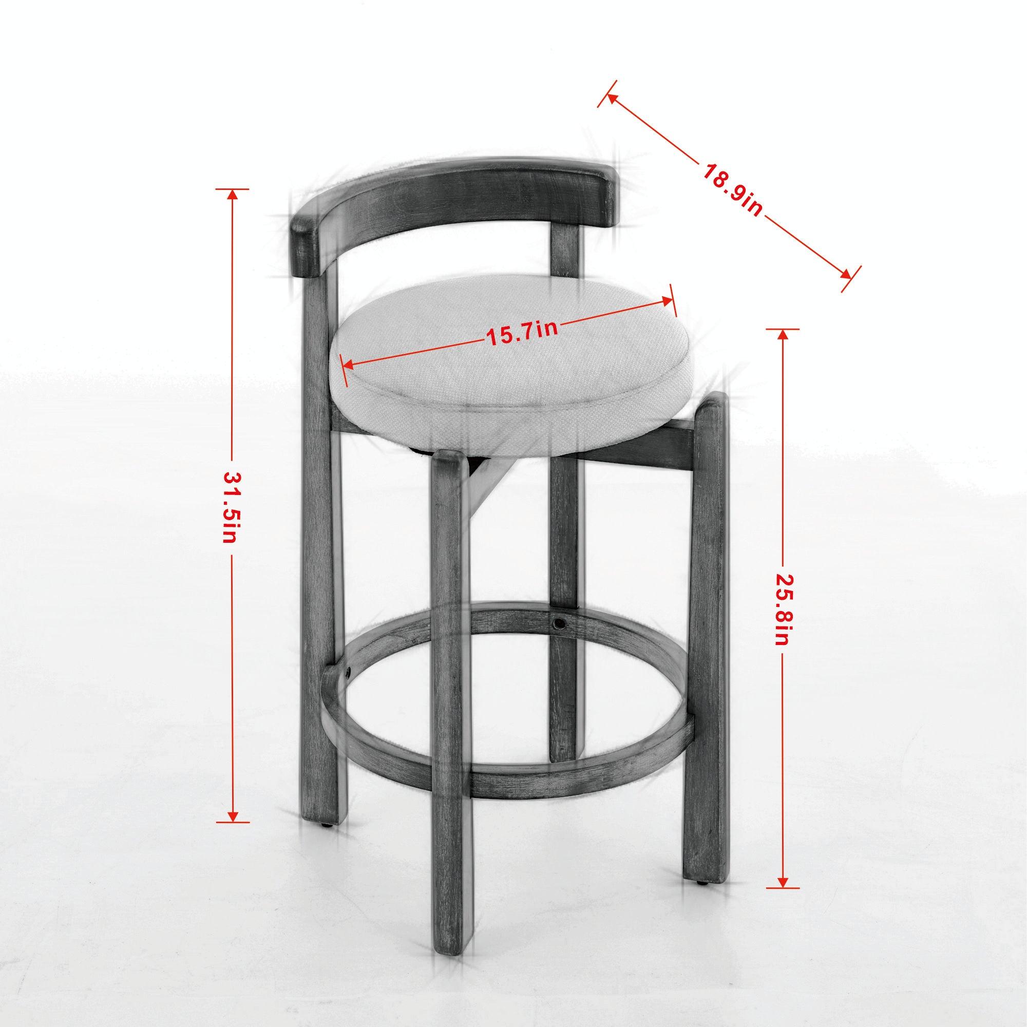 Dita Swivel Linen Dining Chair