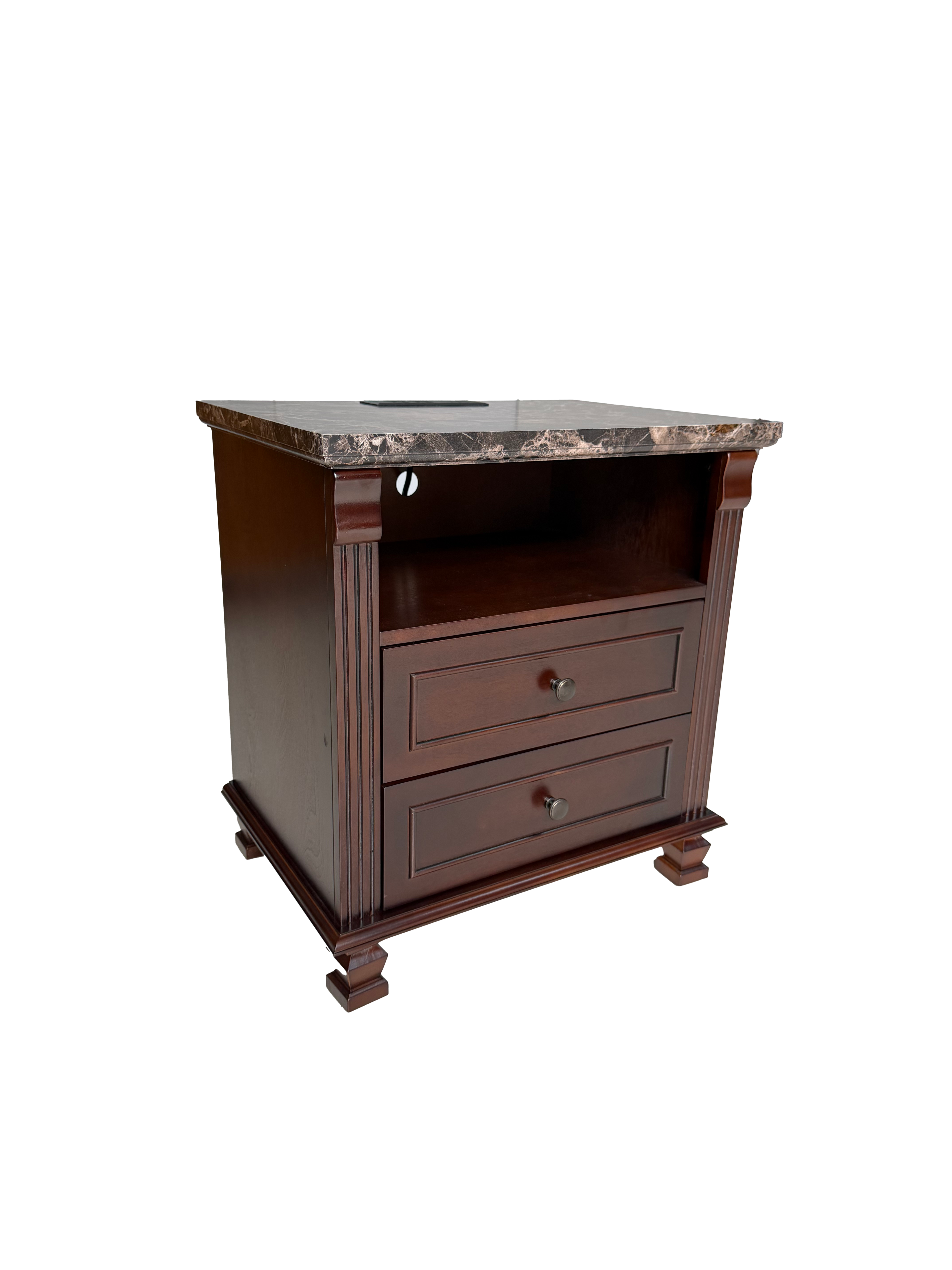 Njord Storage Marble Nightstand