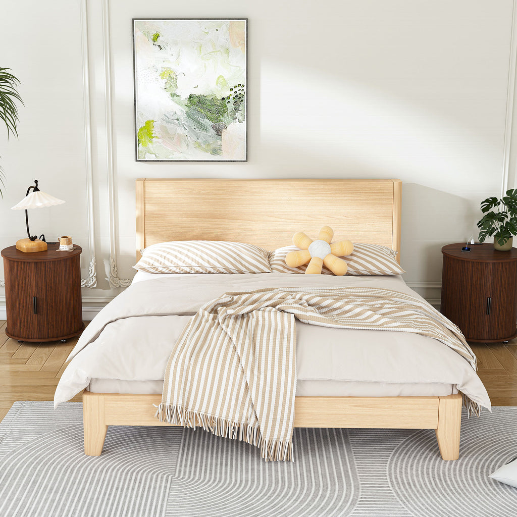 Halvor Round Walnut Nightstand