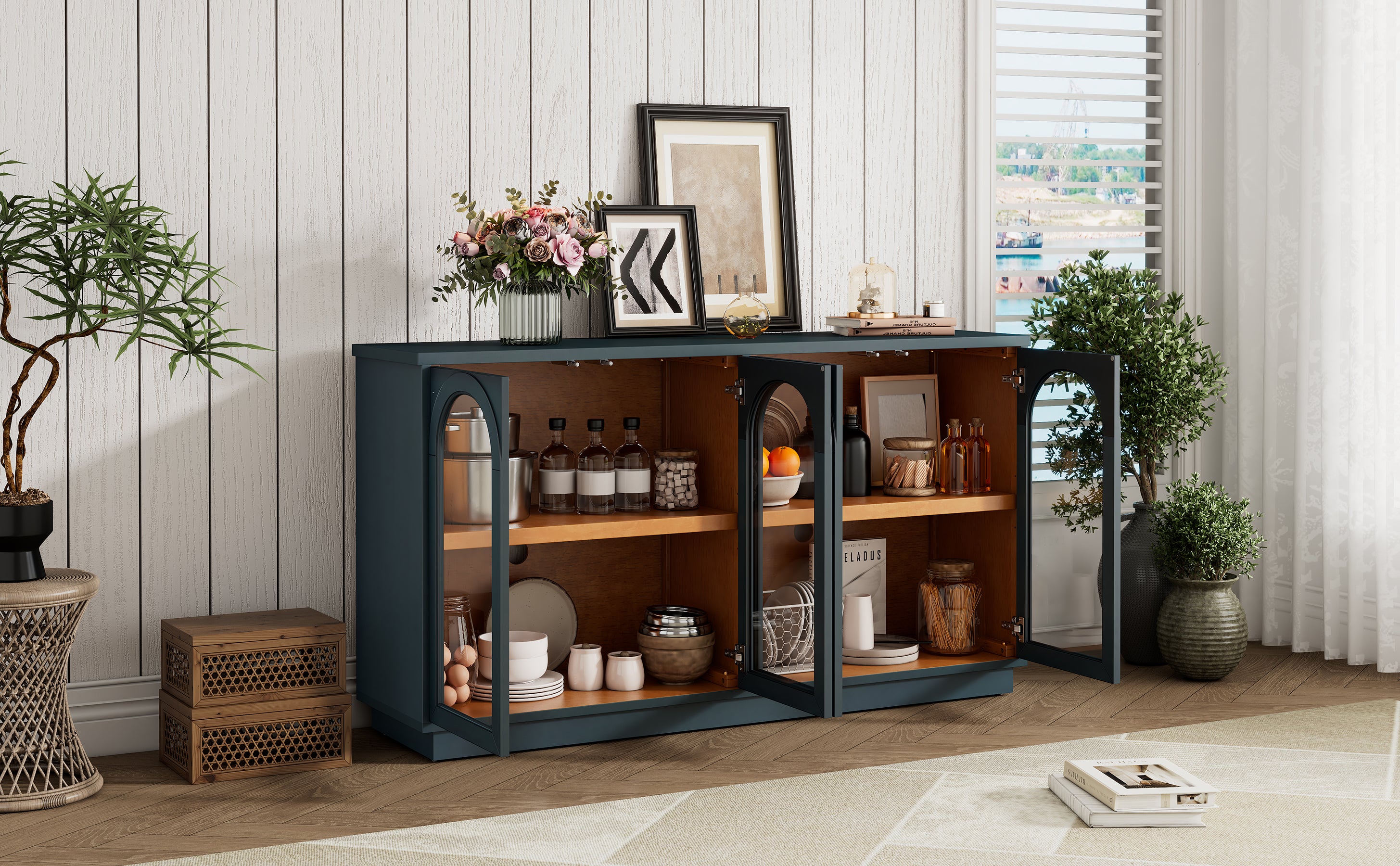 Ilse Arched Solid Wood Sideboard