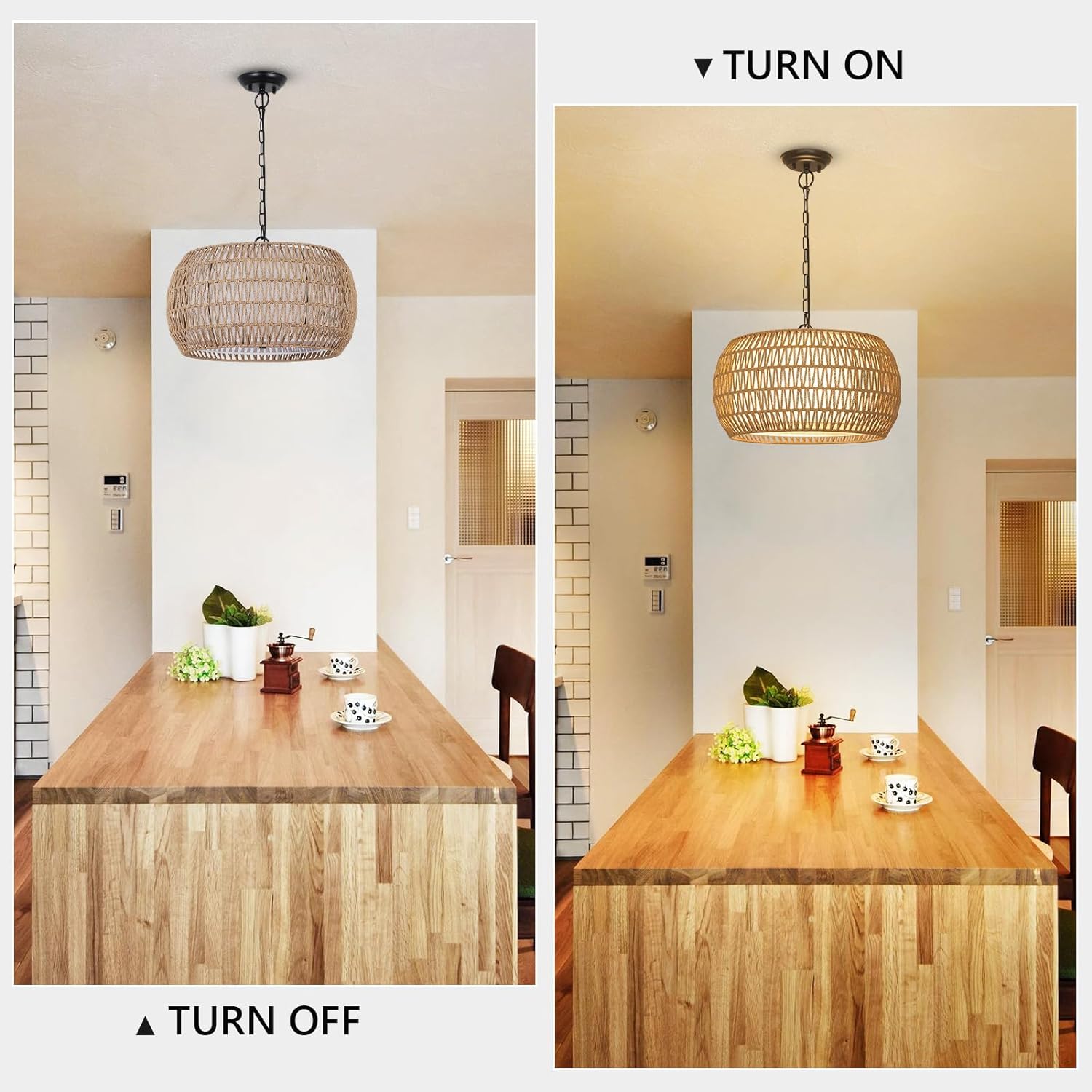 Asny Rattan Chandelier
