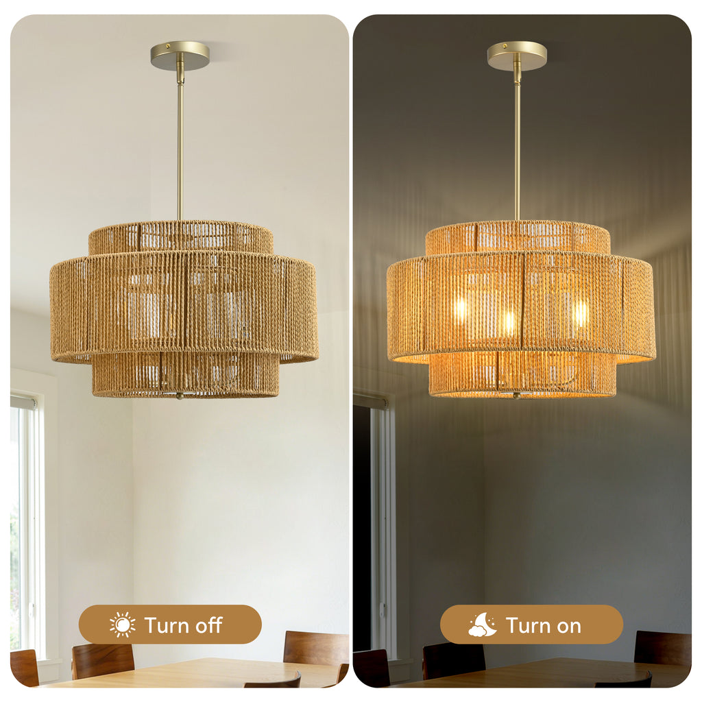 Hulda Rattan Chandelier