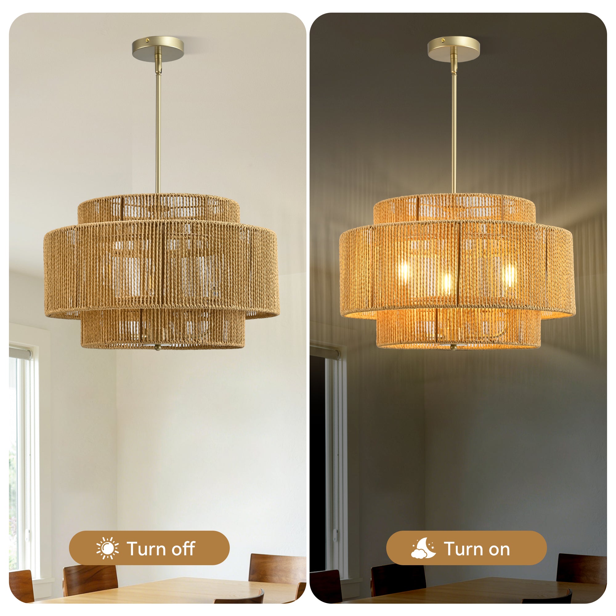 Hulda Rattan Chandelier
