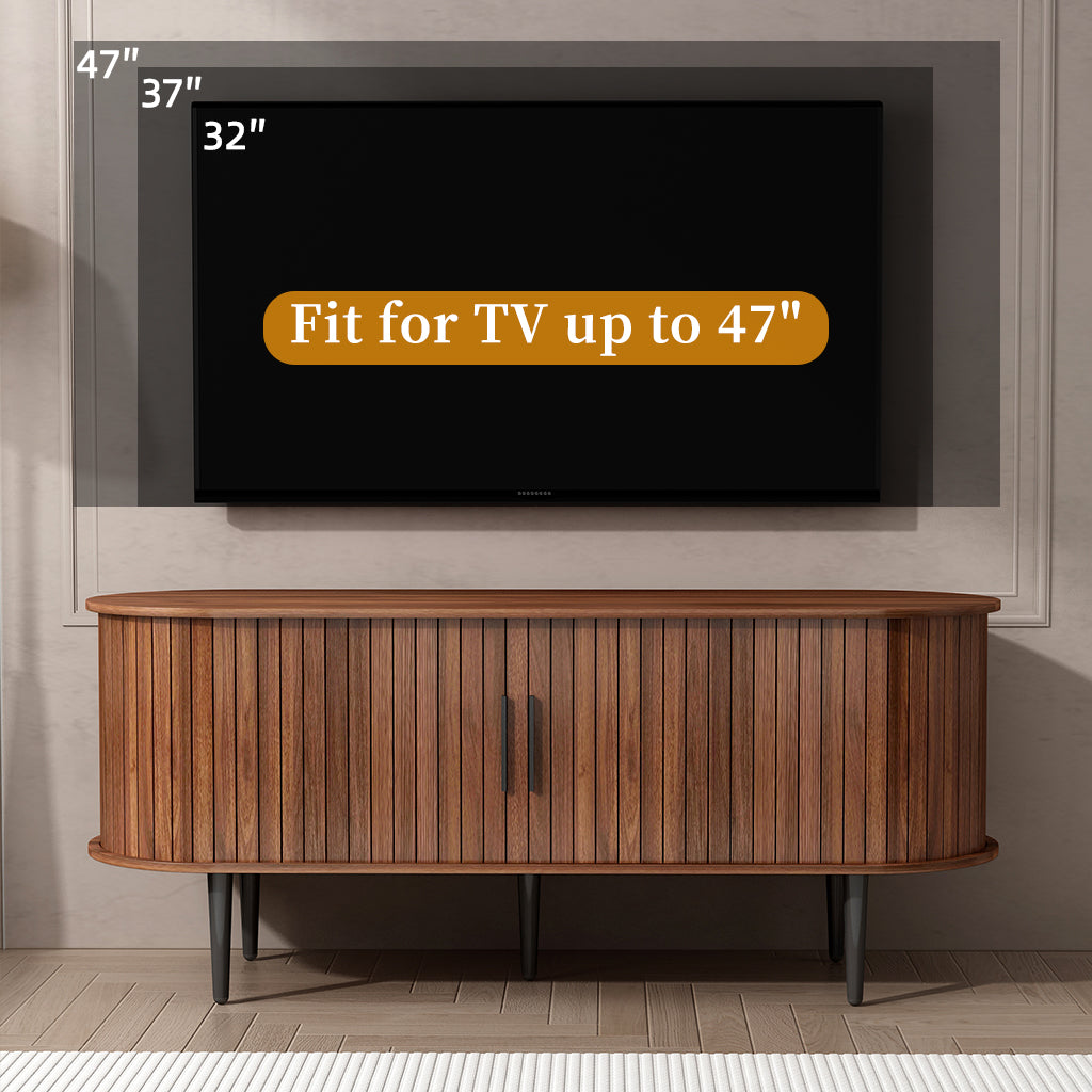Birk Storage Walnut TV Stand