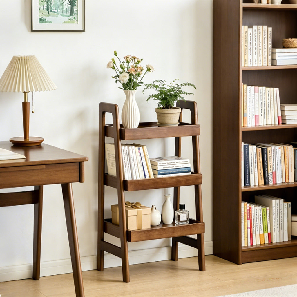 Kaisa Ladder Walnut Bookshelf