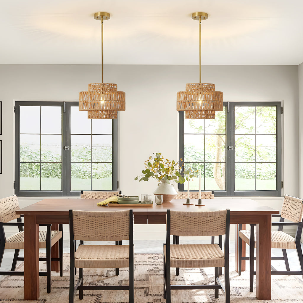 Eyja Rattan Chandelier