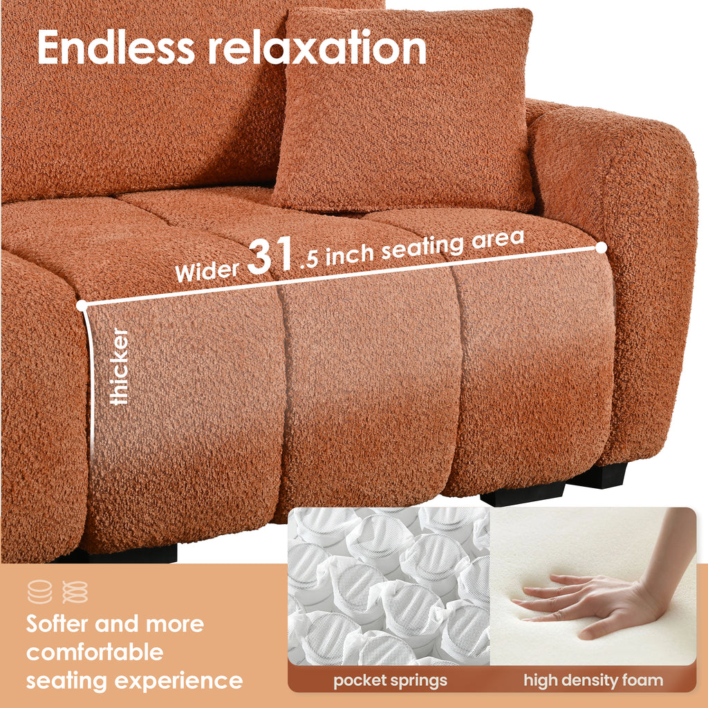 Ilva Boucle Sectional Sofa