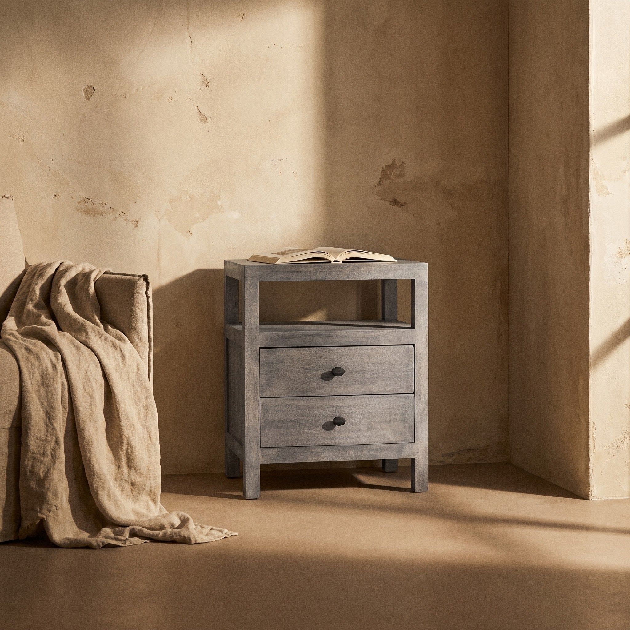 Helga Solid Wood Nightstand