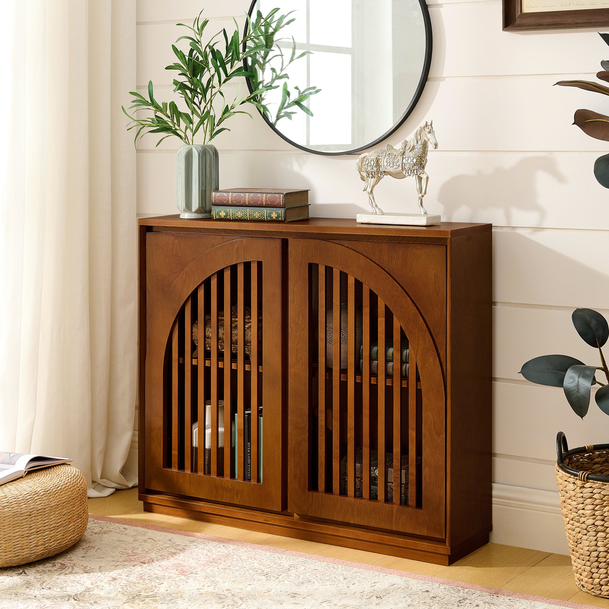 Rikke Fluted Solid Wood Cabinet