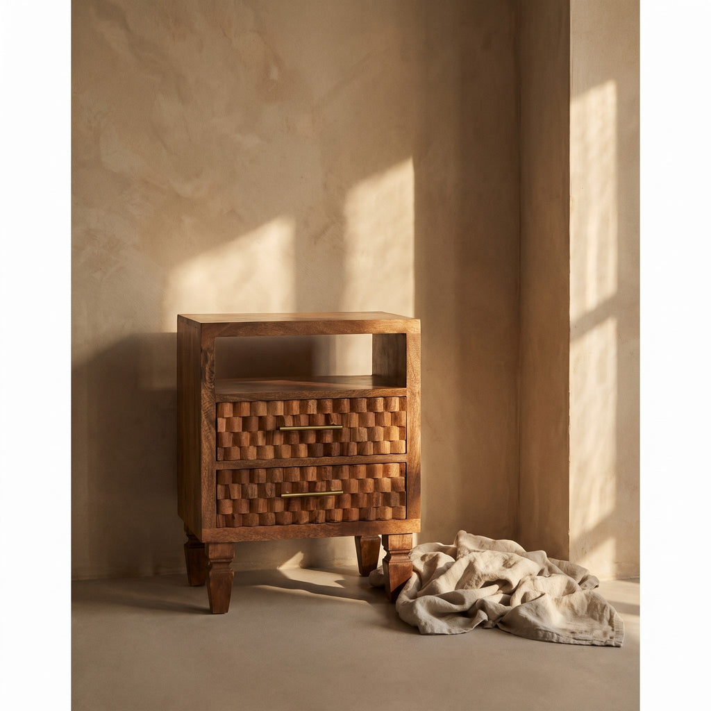 Ragnar Carved Nightstand