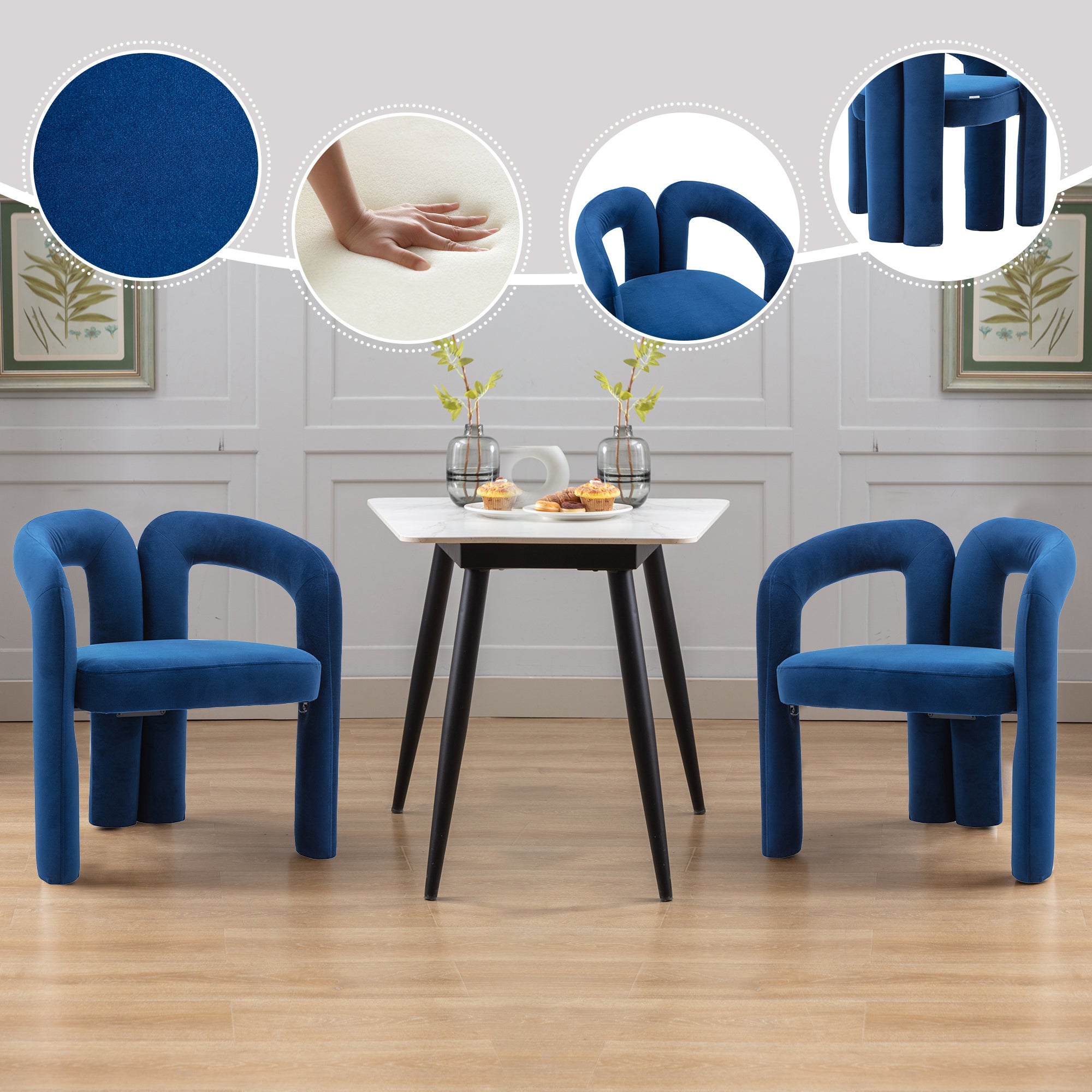 Merete Barrel Velvet Accent Chair