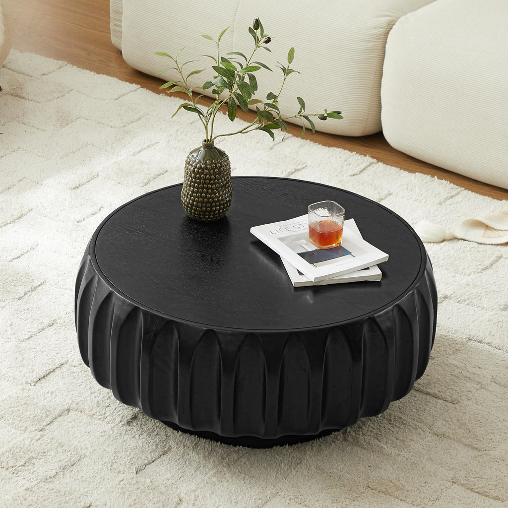 Rolf Round Solid Wood Coffee Table