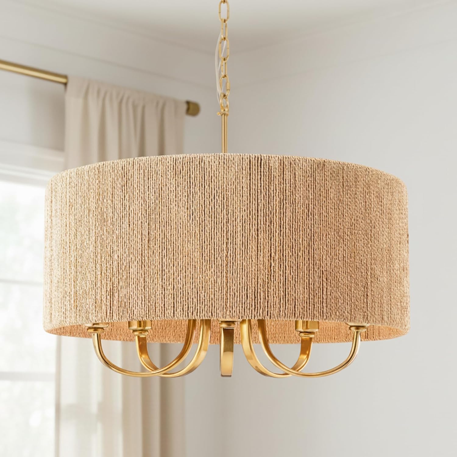 Eyja Rattan Chandelier