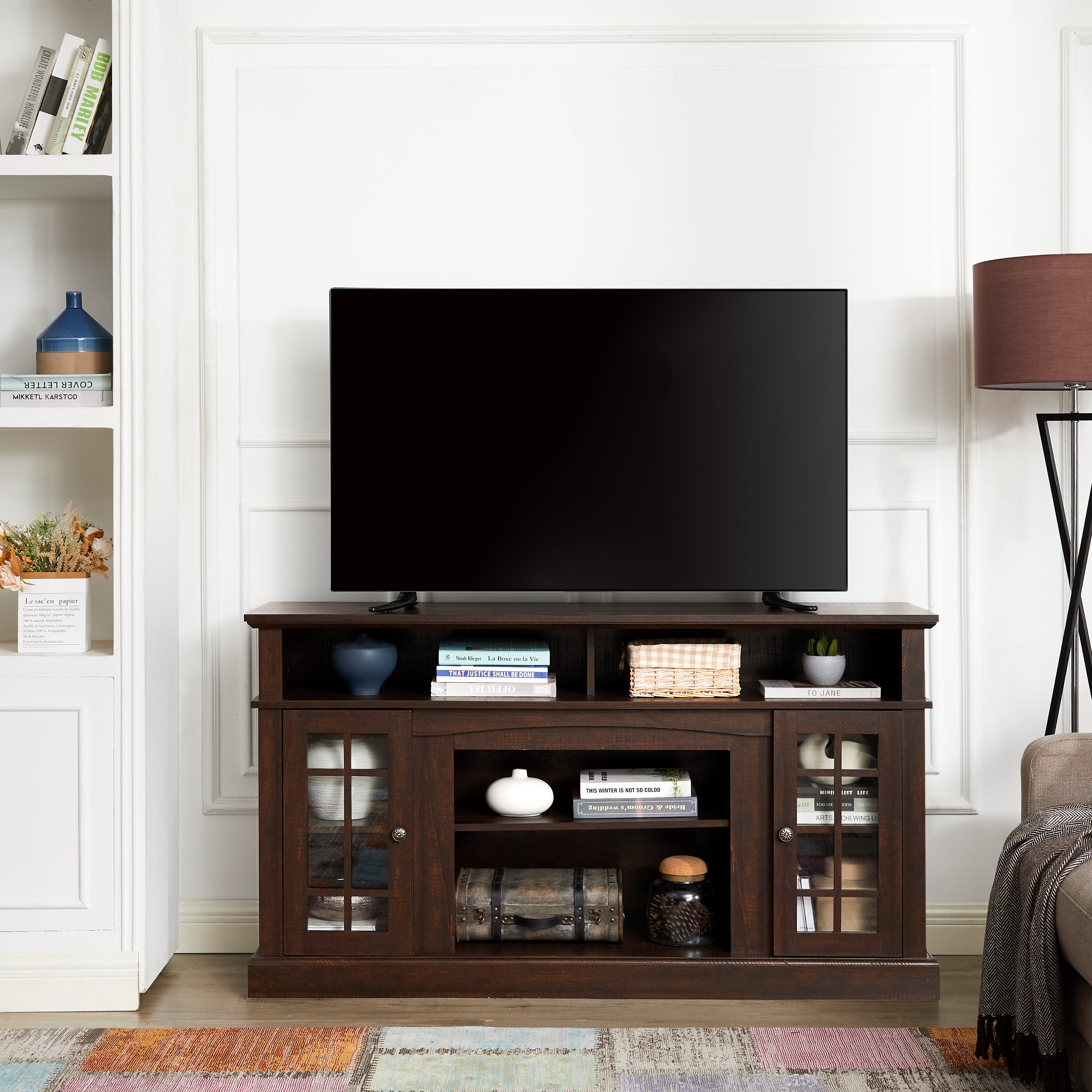 Hakon Storage Walnut TV Stand