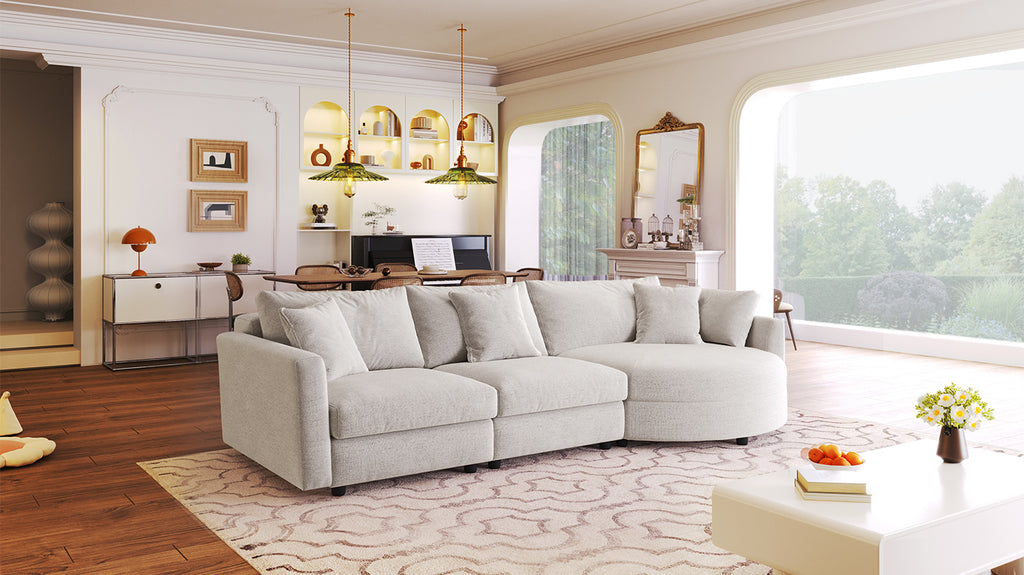 Anselm 3-Piece Curved Sectional Sofa
