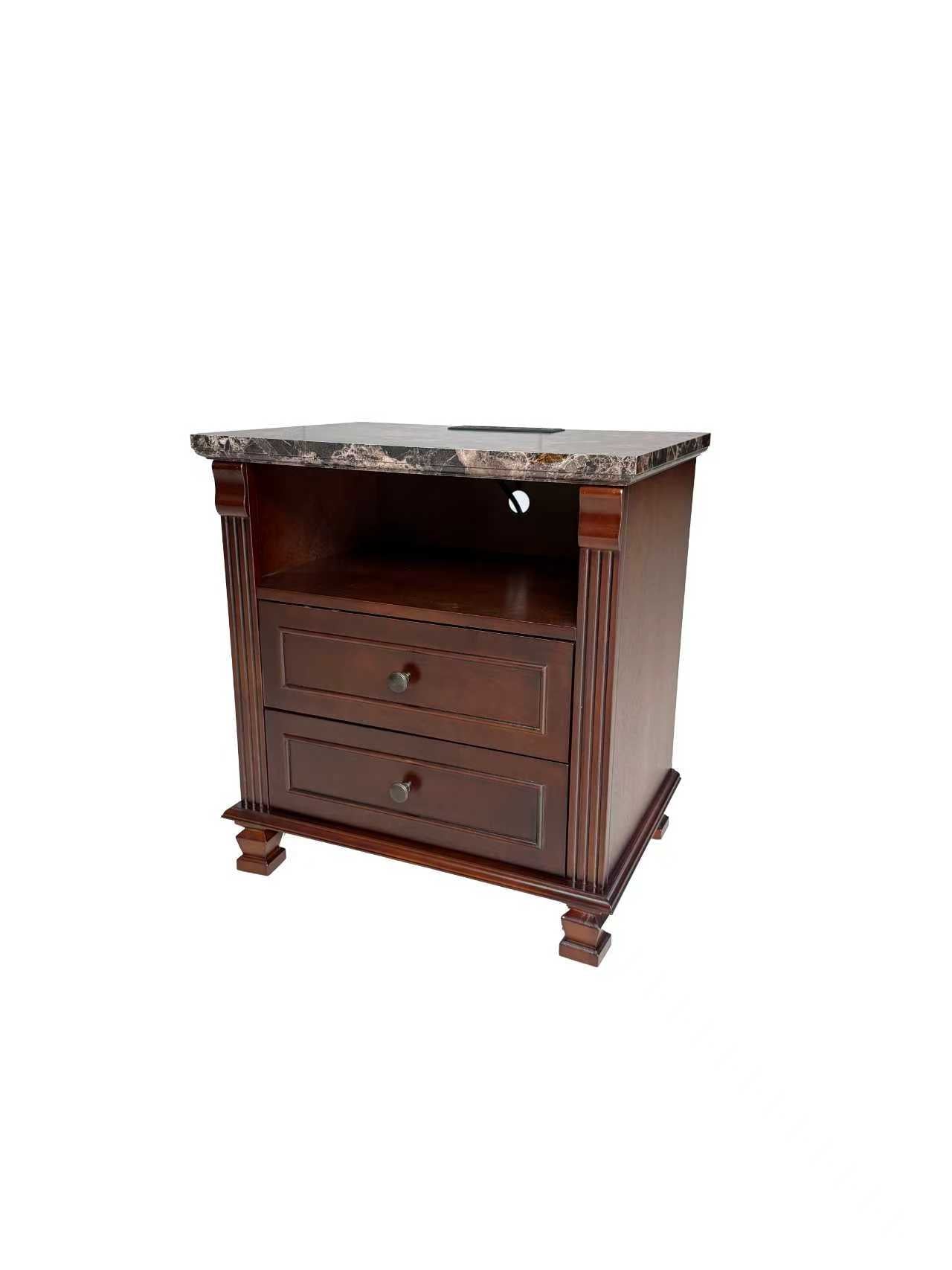 Njord Storage Marble Nightstand