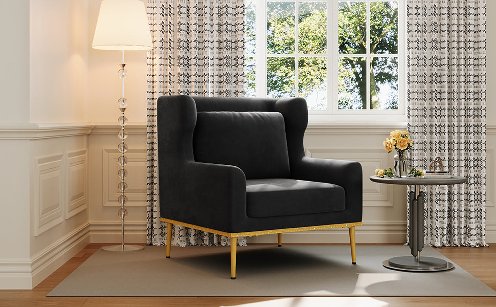 Rasmus Velvet Accent Chair