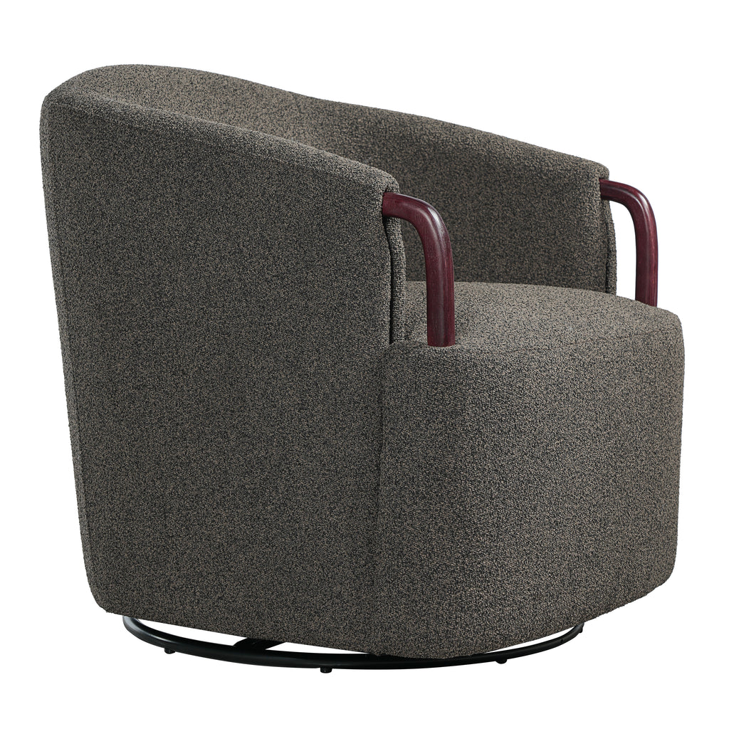 Halvor Barrel Boucle Accent Chair