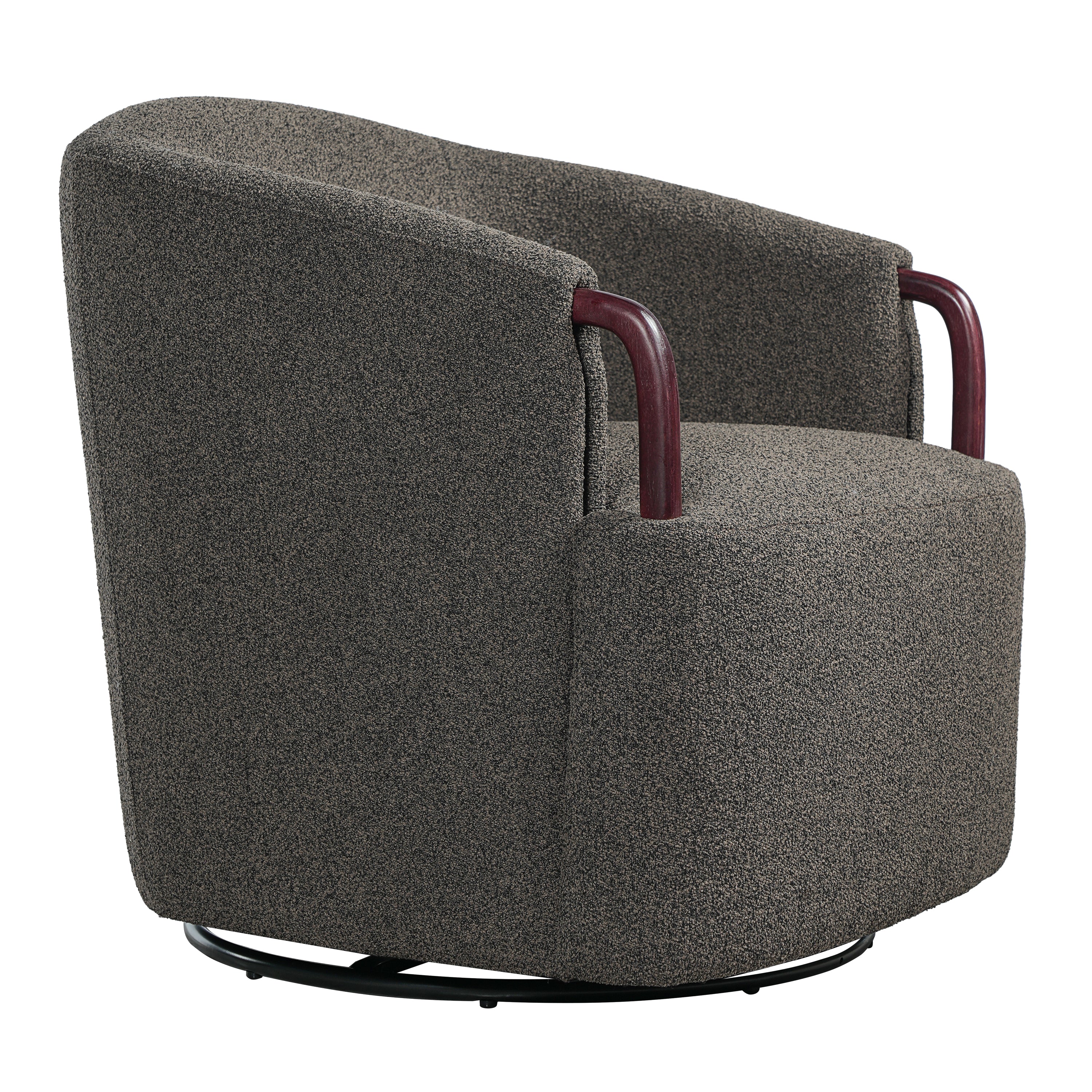 Halvor Barrel Boucle Accent Chair