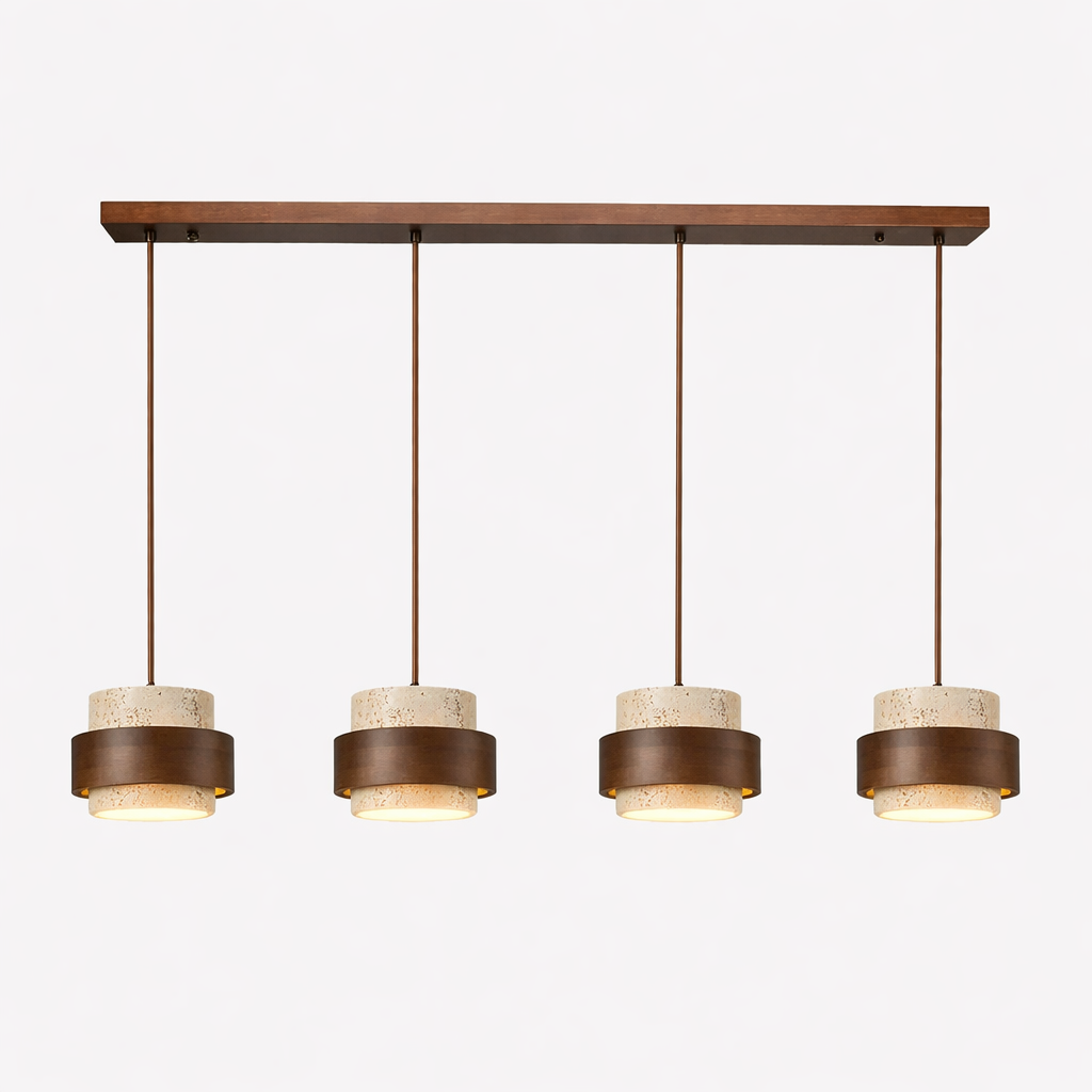 Suspension en travertin design japandi