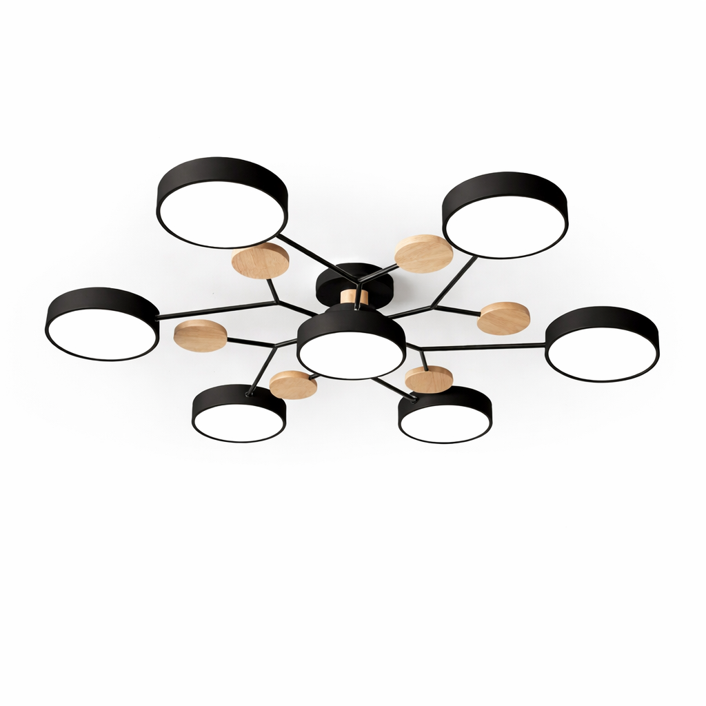 Circular Living Room Lamp with Integrated LED Module