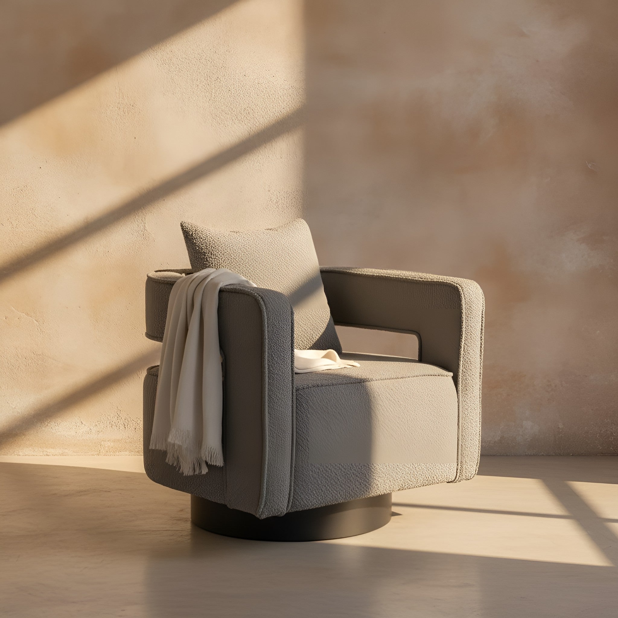 Bodil Boucle Swivel Chair