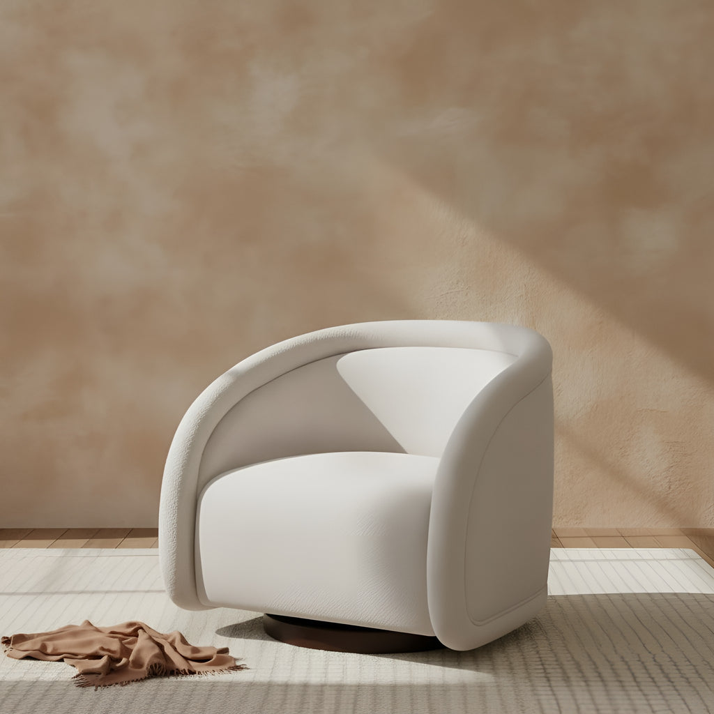 Greta Boucle Swivel Chair