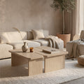 Calla Nesting Travertine Coffee Table