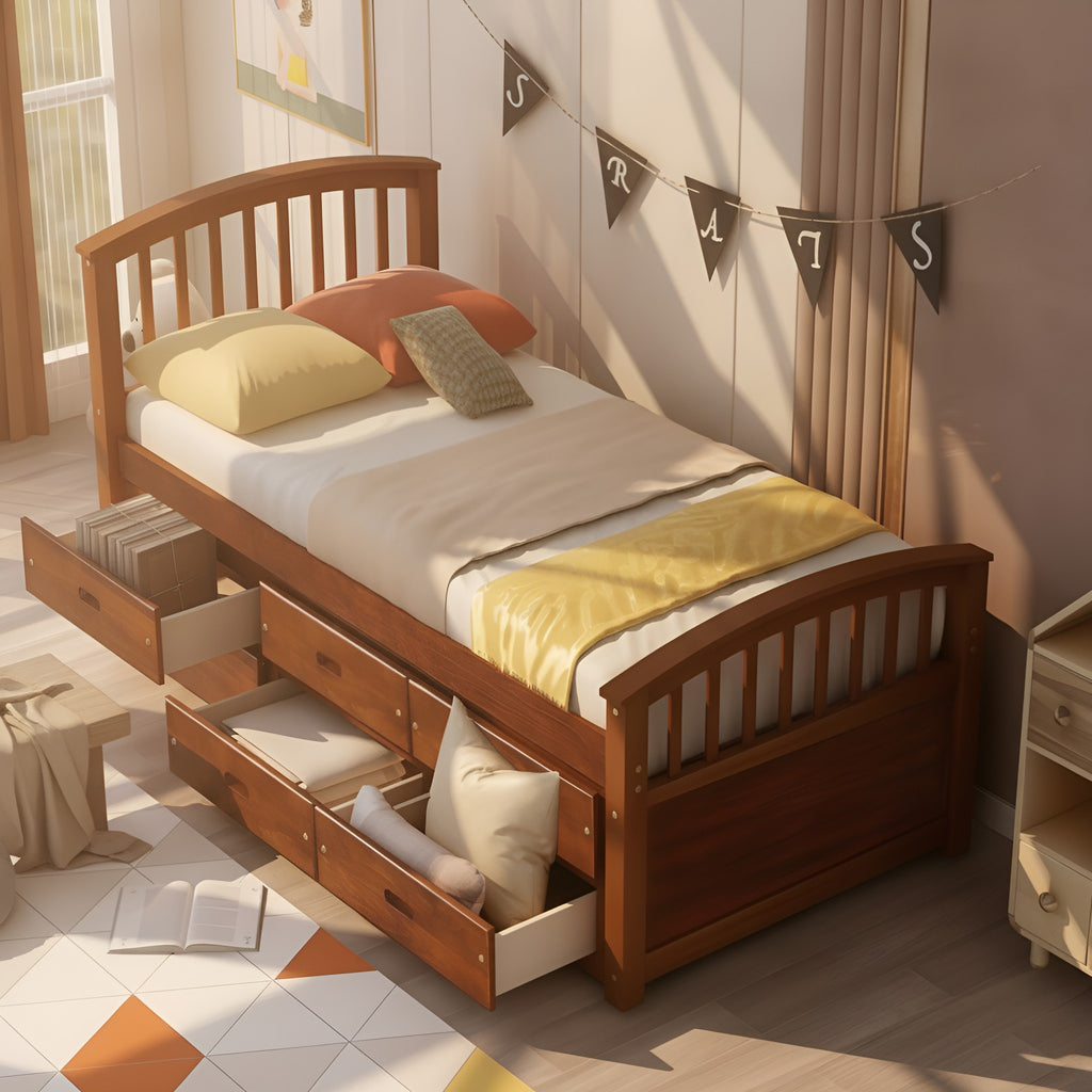 Frode Solid Wood Twin Platform Bed Frame