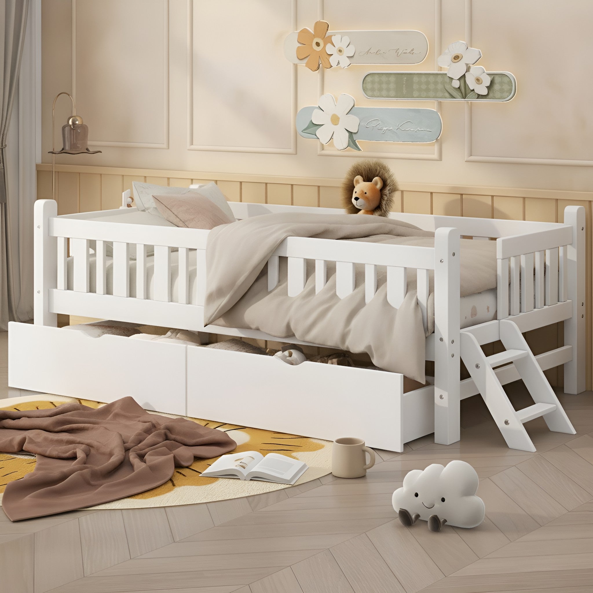 Gunda Solid Wood Twin Platform Bed Frame