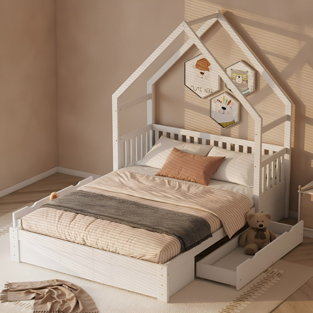 Jorun Solid Wood Queen Platform Bed Frame