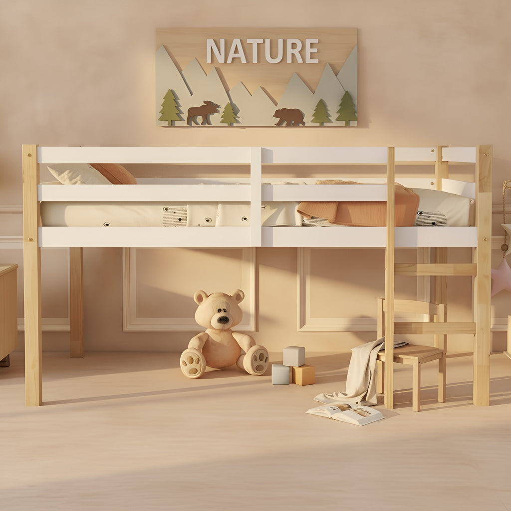 Veslemoy Solid Wood Twin Platform Bed Frame