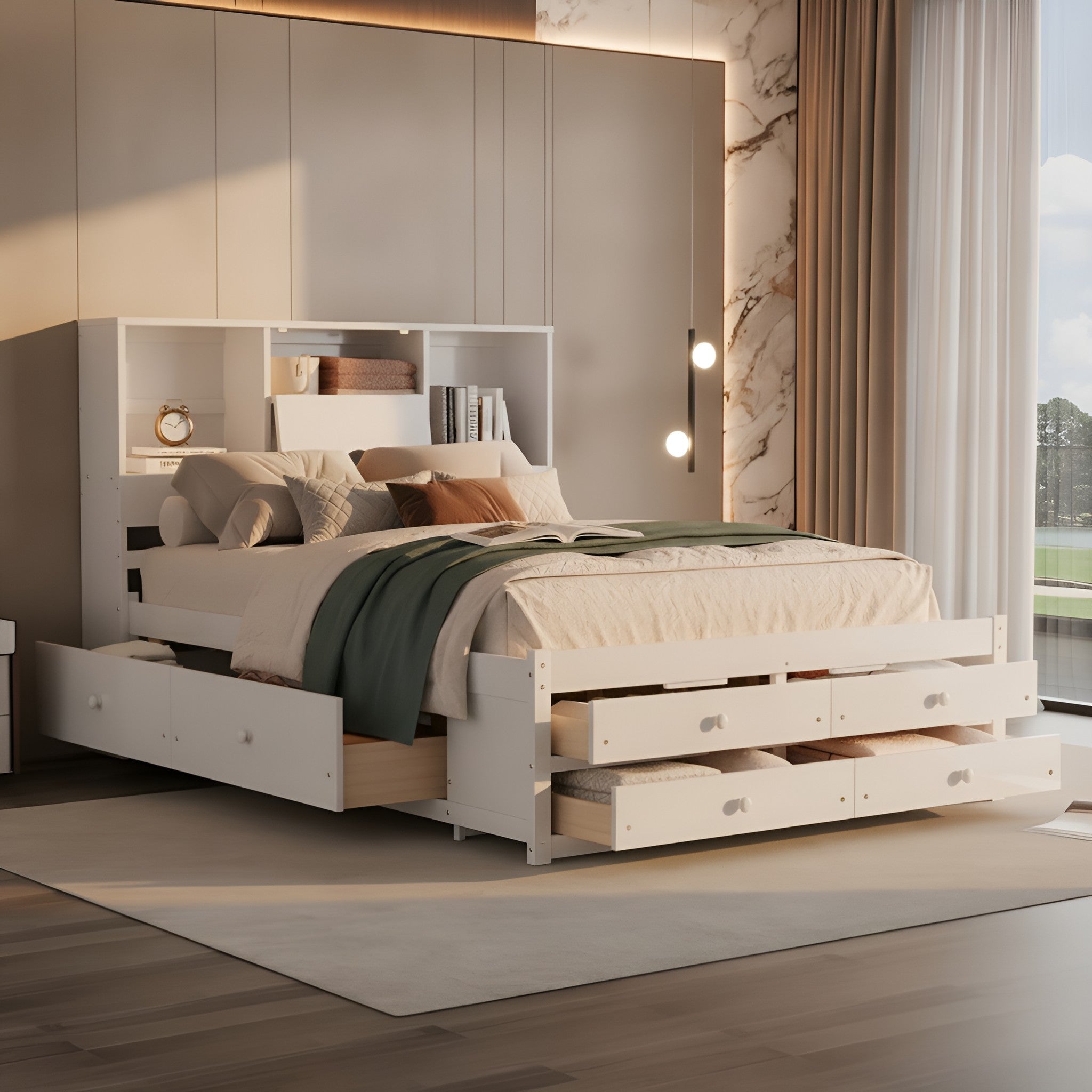 Alvar Solid Wood Queen Platform Bed Frame