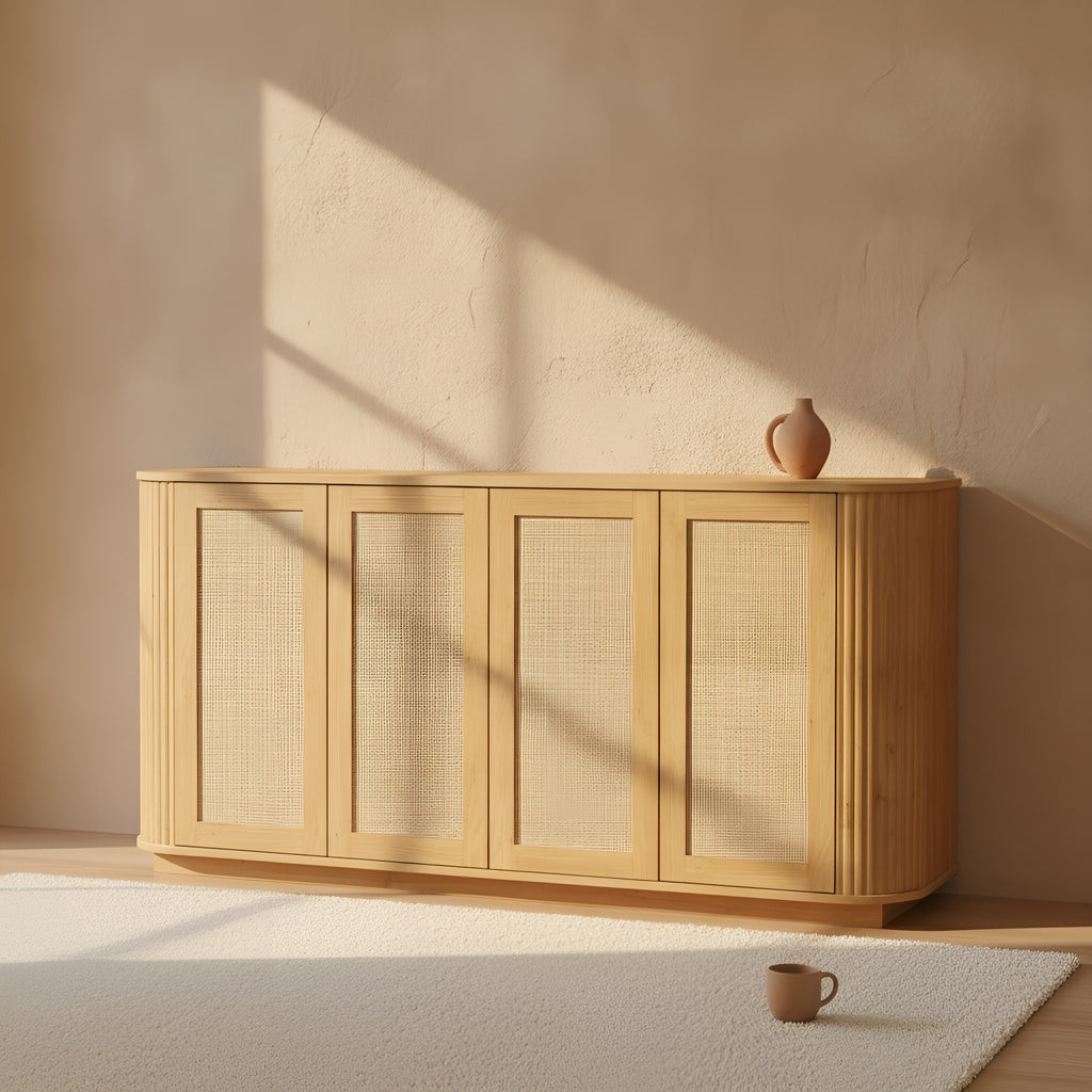 Leif Round Rattan Cabinet