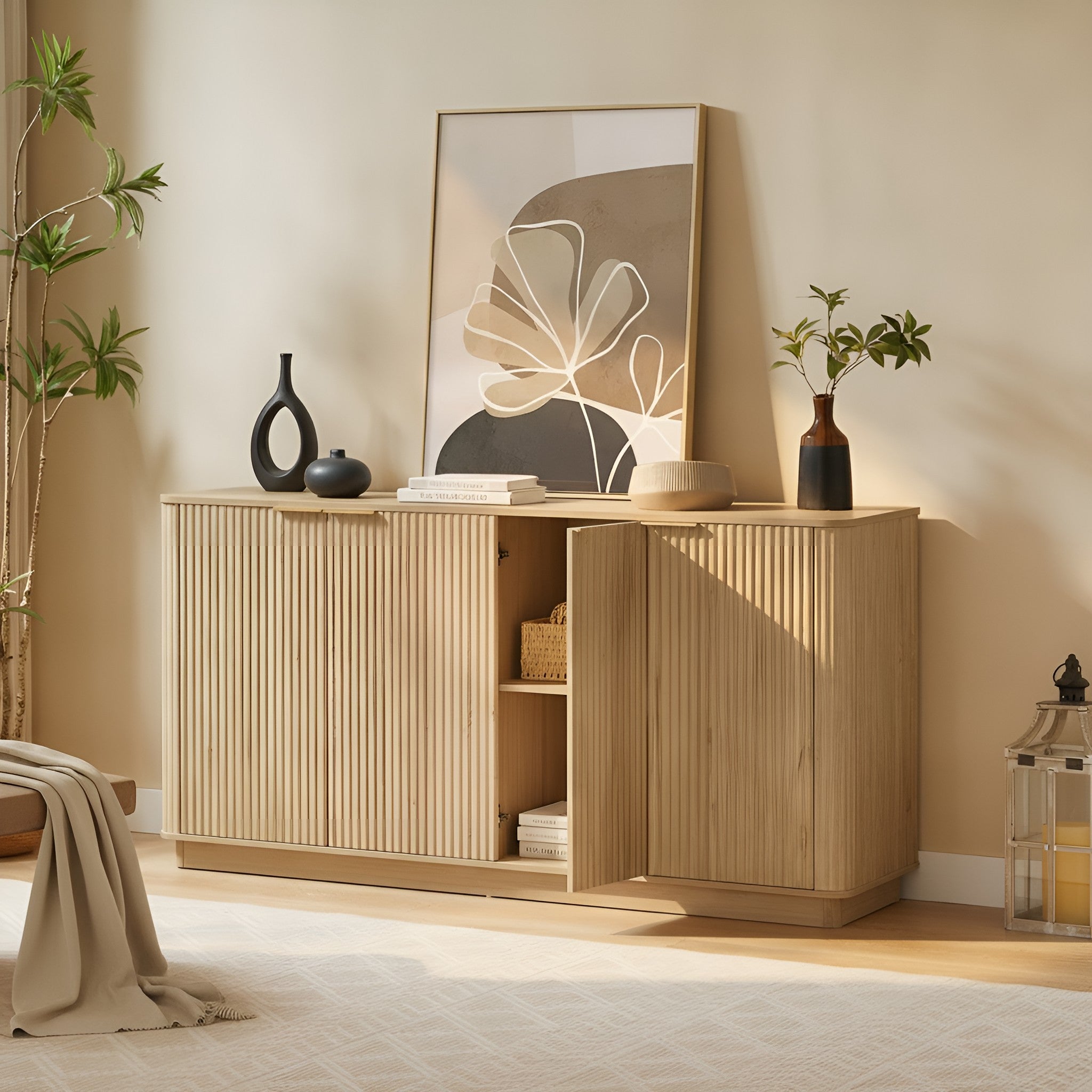 Nanna Curved Oak Sideboard