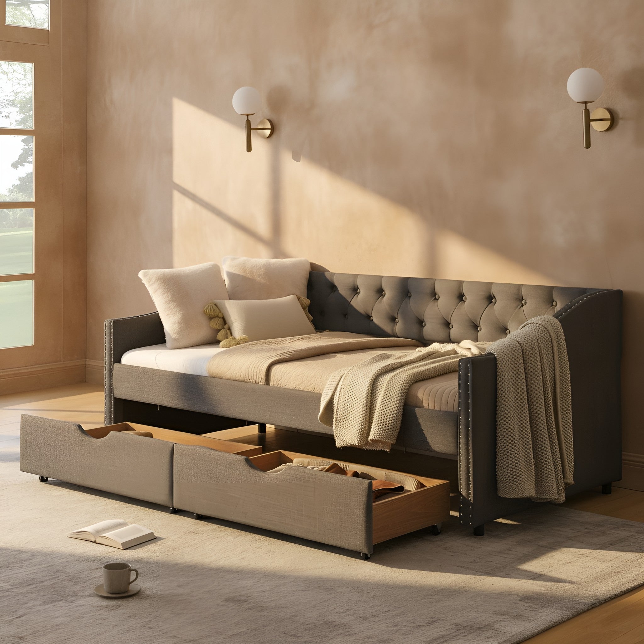 Solveig Linen Sofa Bed