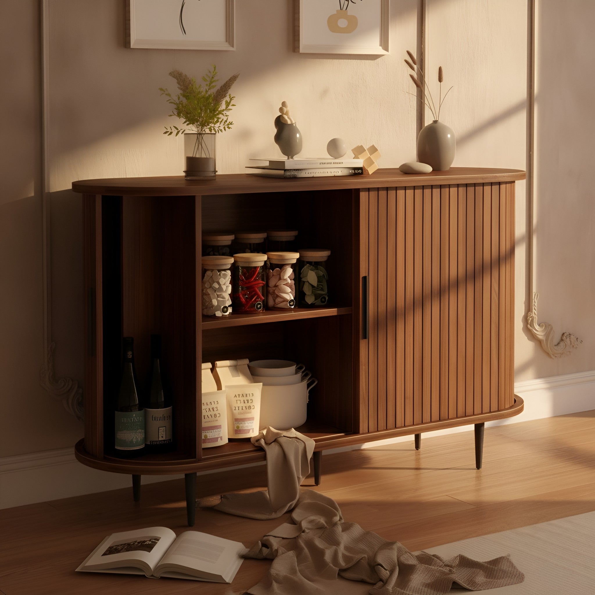Jytte Fluted Walnut Sideboard