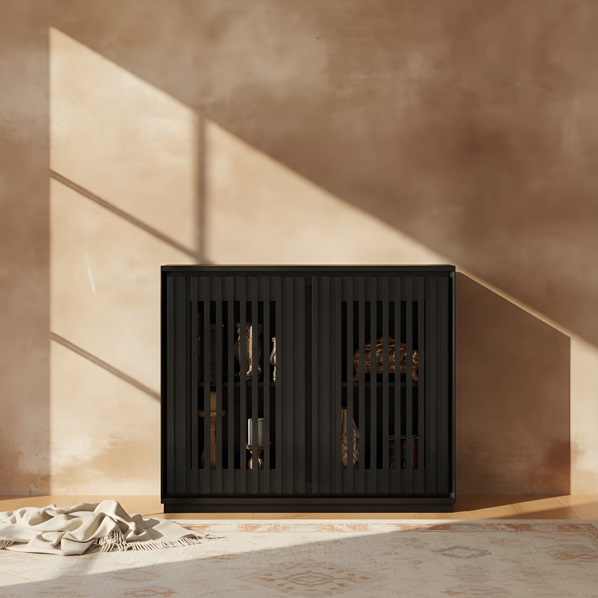 Preben Fluted Solid Wood Cabinet