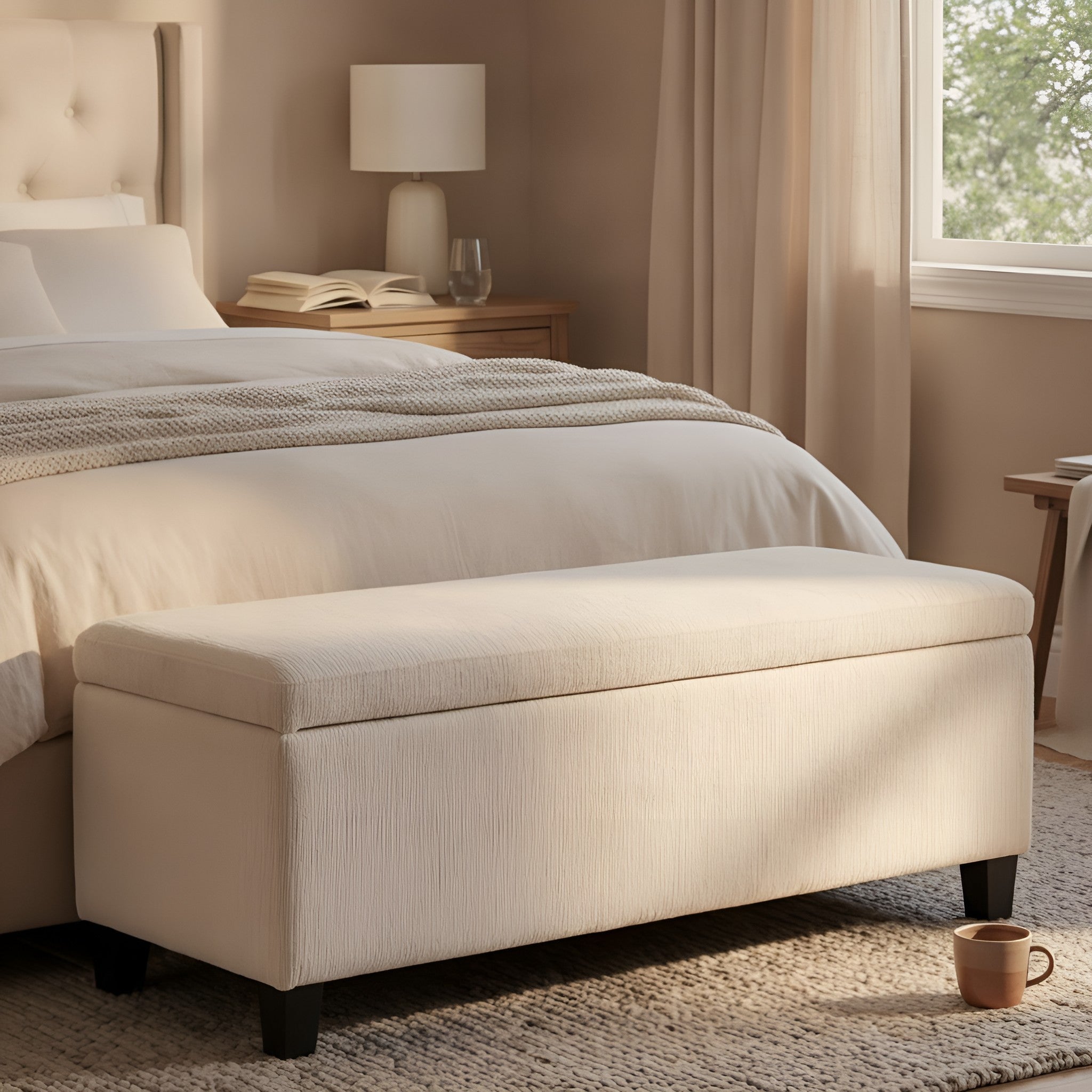 Fylla Storage Boucle Storage Bench