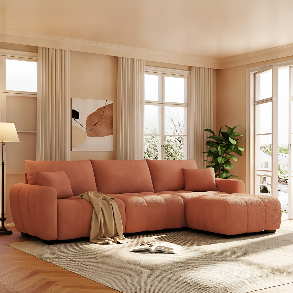 Ilva Boucle Sectional Sofa
