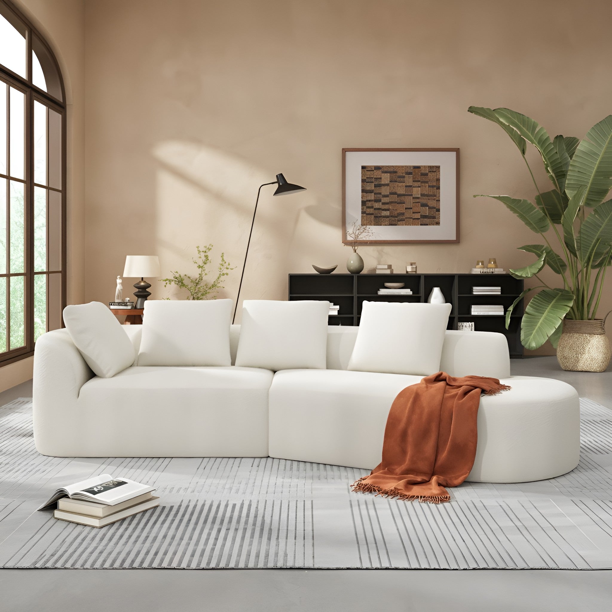 Dagny Curved 116" Sofa