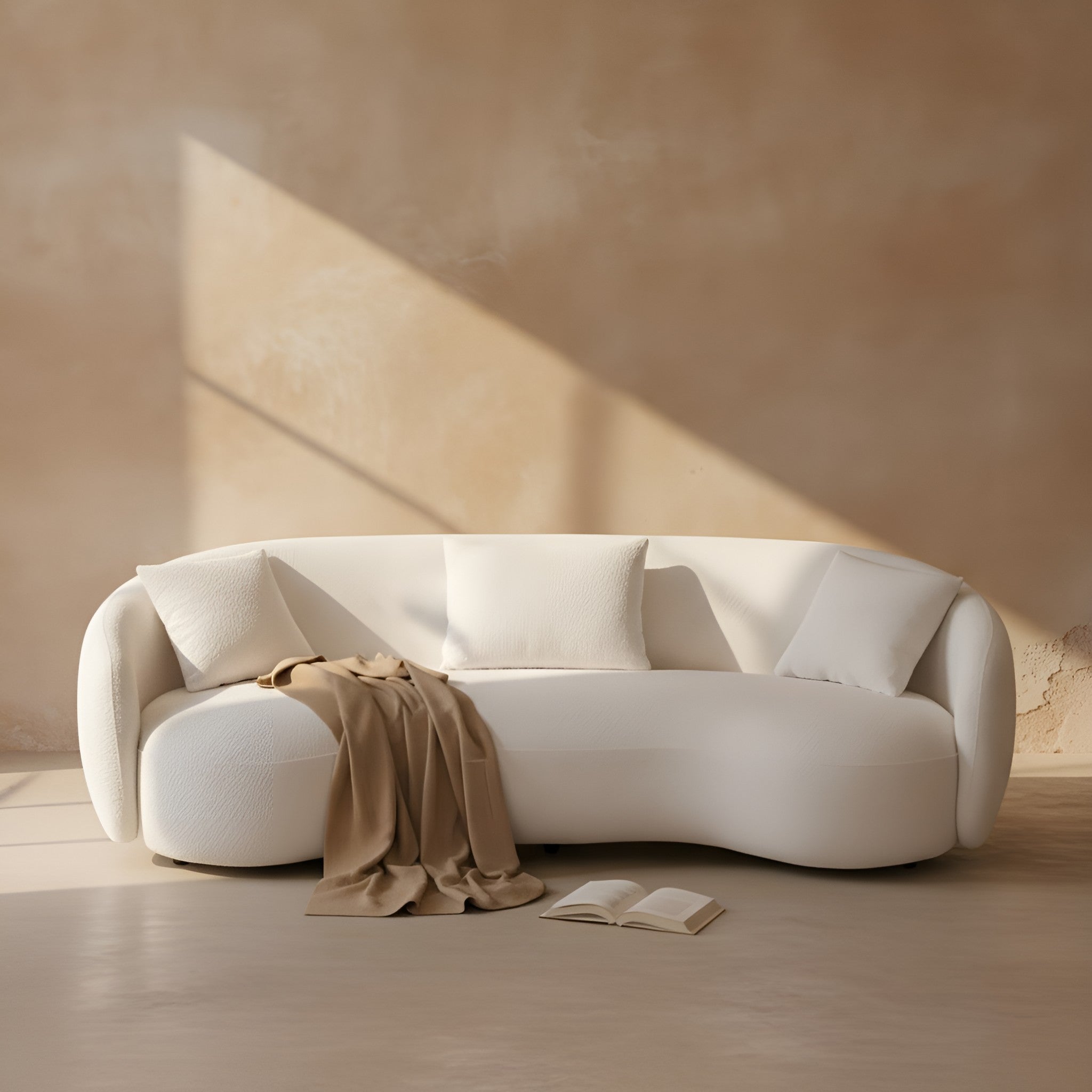 Espen Curved Boucle Sofa